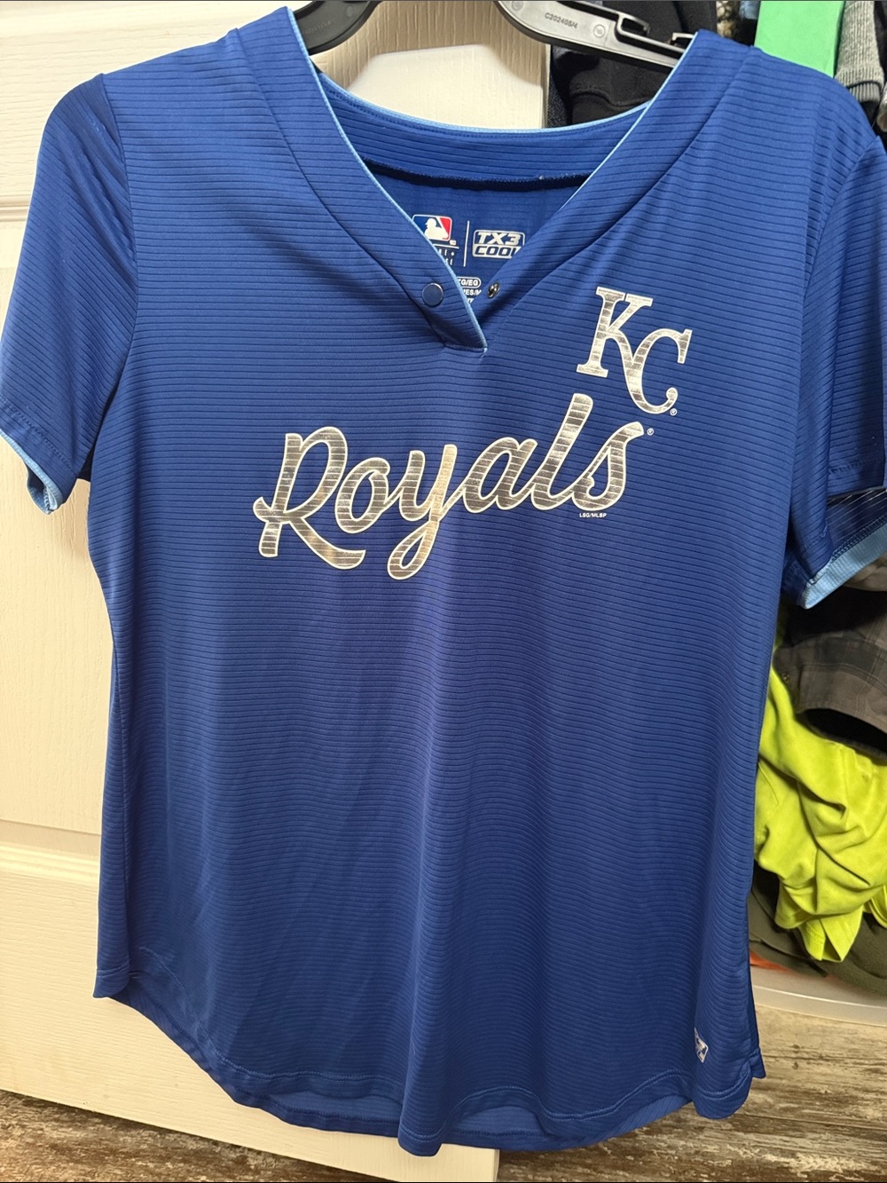 MLB Kansas City Royals Blue Short-Sleeve Jersey Top